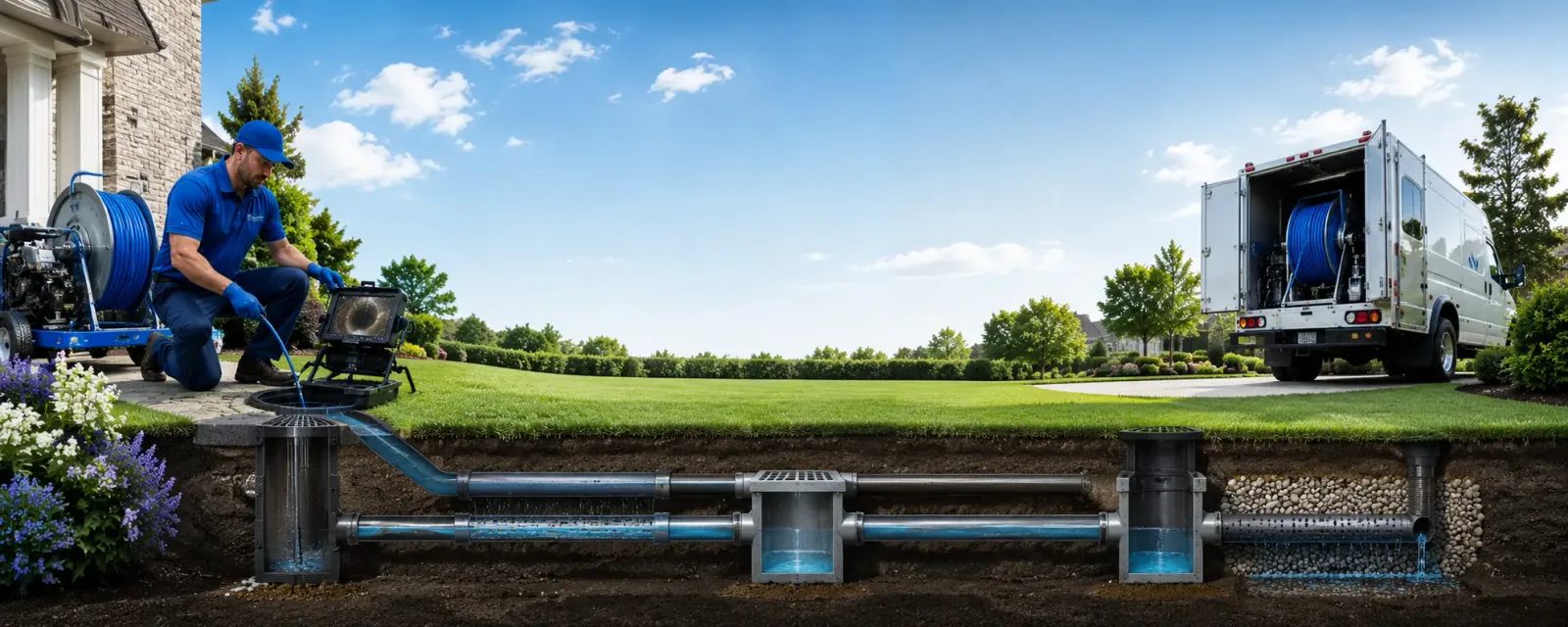 Outdoor drain cleaning information for Brooks, CA